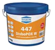 DisboPOX 447 Water‑Based Epoxy – low odor, water‑dilutable epoxy floor coating for warehouses, workshops and garages, combining good chemical resistance, easy application and environmentally friendlier formulation